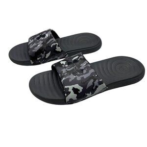 Under Armour Slide Sandals Black Gray Camouflage Men US 8 EU 41 Durable Comfort